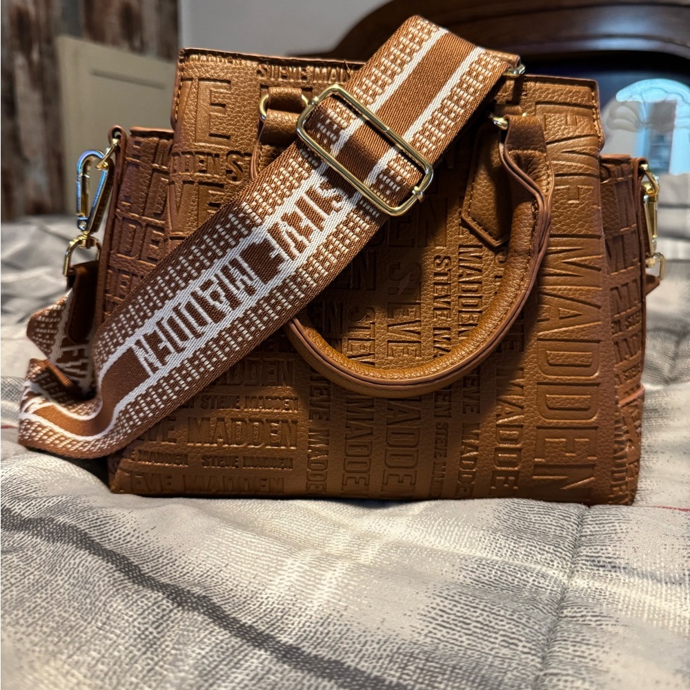 Steve Madden Tan (more brown) Embossed Crossbody Bag  New Without Tags
